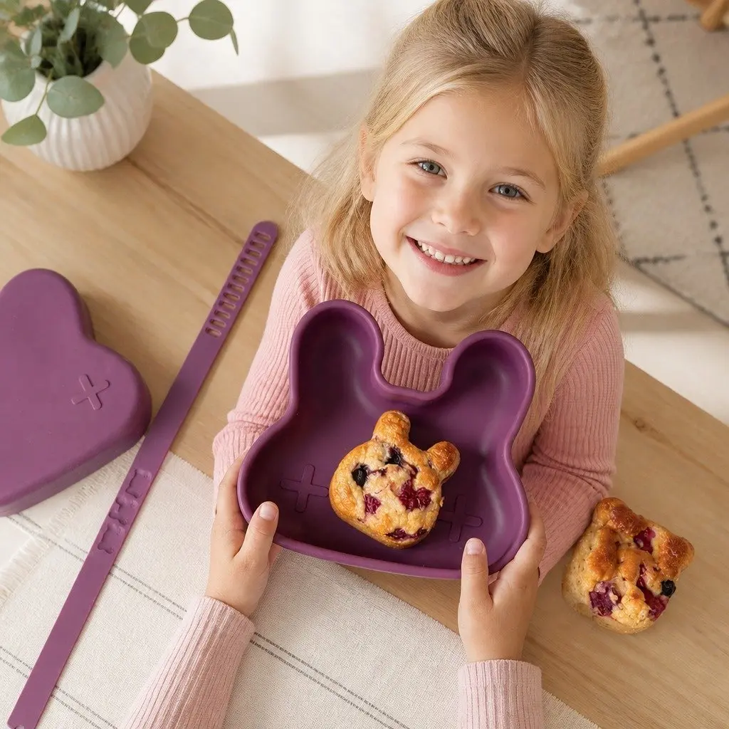 Bunny Snackie Bowl Plate for Kids | On-The-Go Solutions