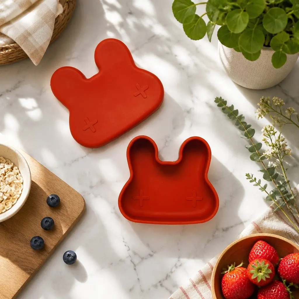 Bunny Snackie Bowl Plate for Kids | On-The-Go Solutions