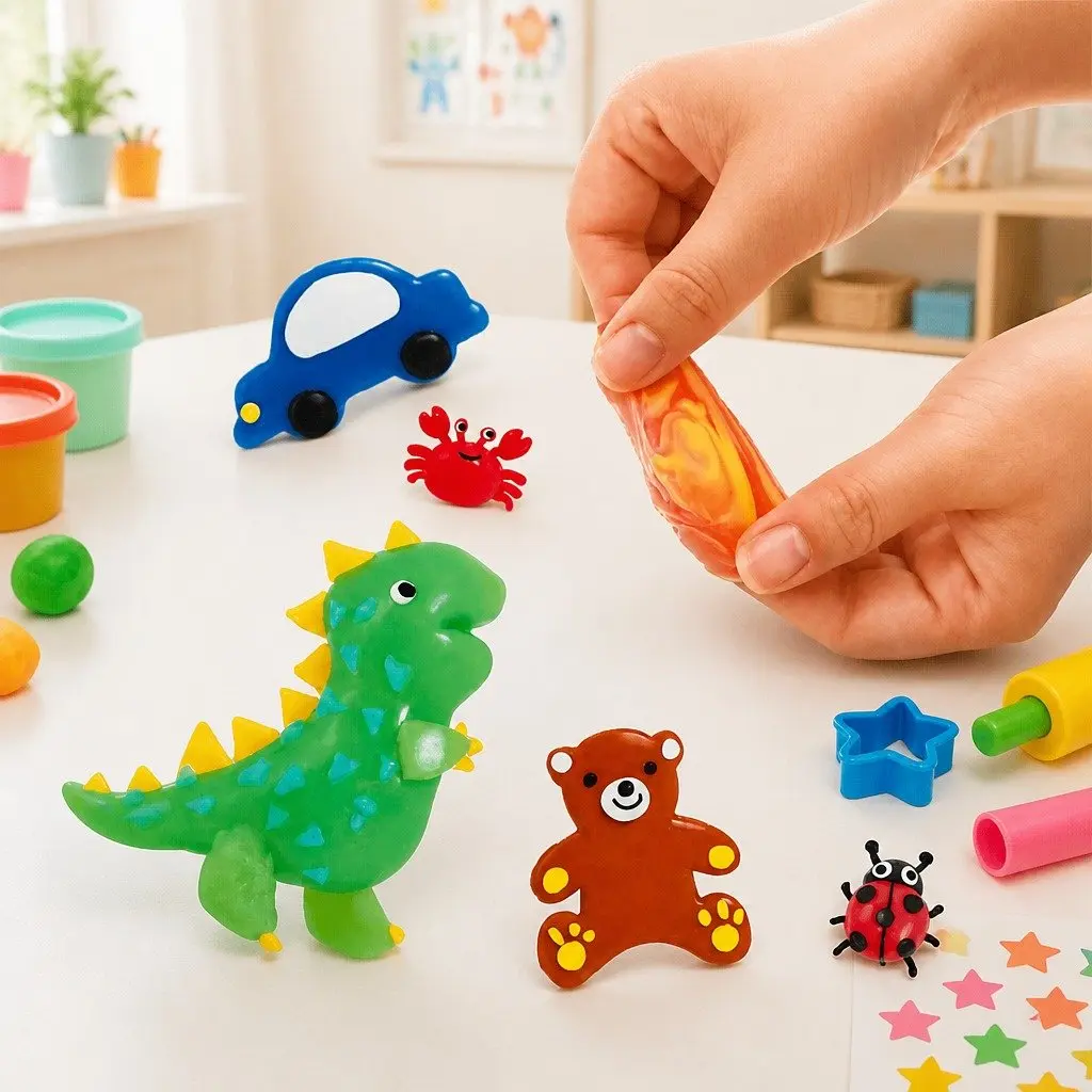 Silicone Clay Set Water-Resistant Soft Non-Drying 3 Years Plus