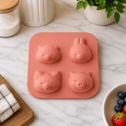 Friendly Silicone Animal Bento Mould for Creative Meal Prep
