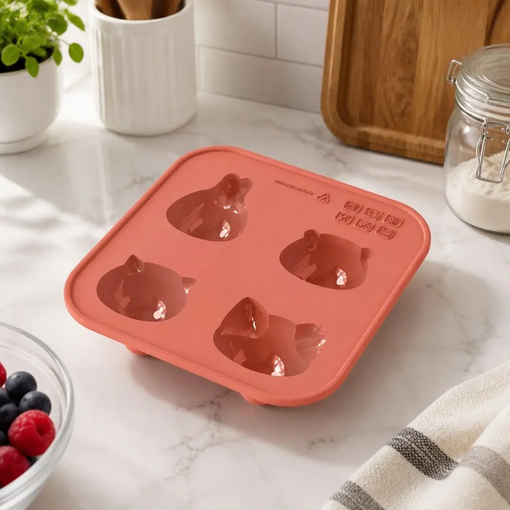 Silicone Animal Bento Mould Food-Grade 13cm Freezer Microwave Safe