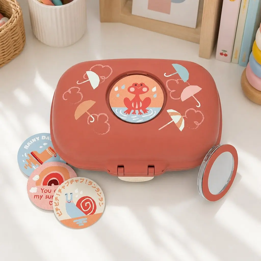 Kids Snack Lunch Box Compact Airtight Food Container 14.8 x 7 x 11.4 cm