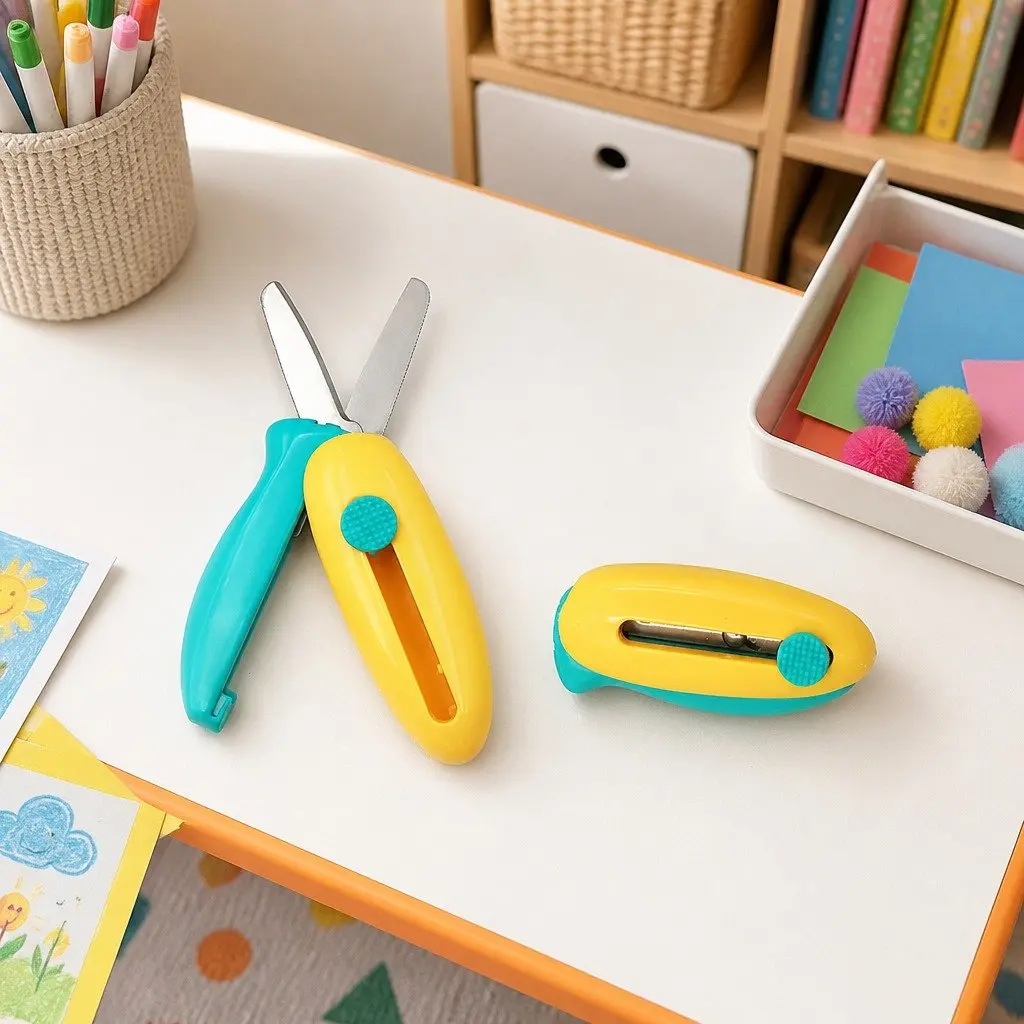 Kids Spring-Action Scissors for Safe Crafting