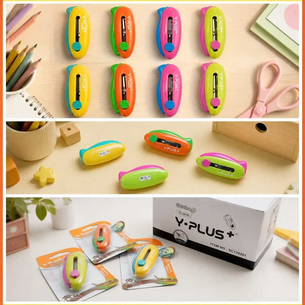 Pocket Scissors Spring-Action Rounded Curved Blade Safe for Kids Crafts