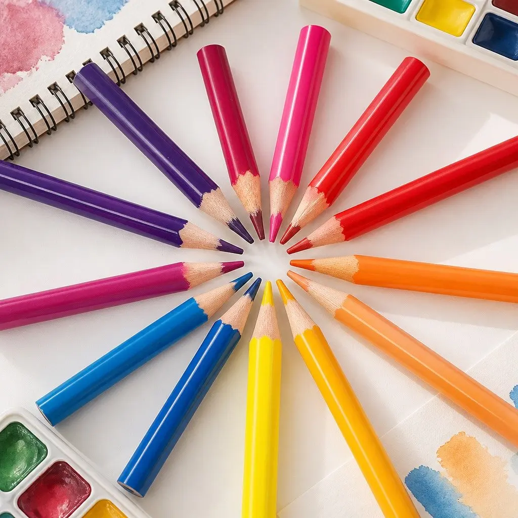 Erasable Colored Pencils 12-Color Set with Built-in Eraser for Artists Kids