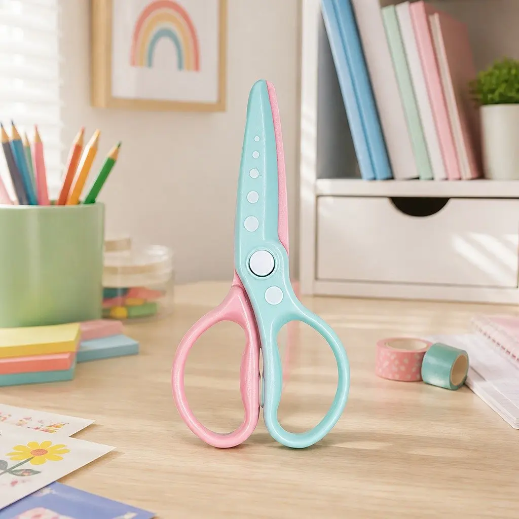 Children's Safety Scissors Curved Blade 17cm Arts and Crafts Cutting Tool