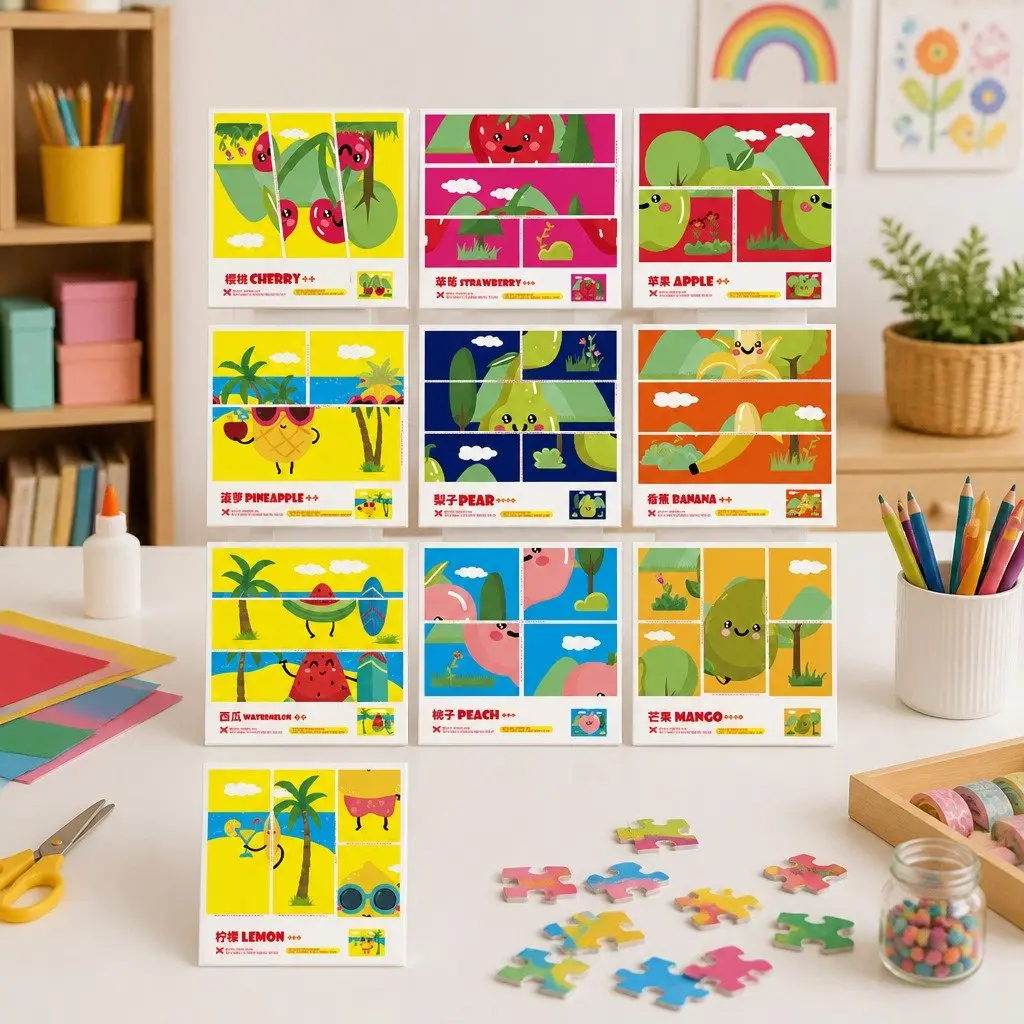 Children's Paper Cutting Craft Kit with Safe Scissors and Templates