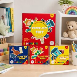 Paper Cut Activity Pack Kids Craft Set 3 Pieces Themed Educational
