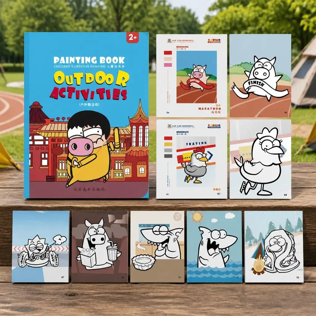 Children's Colouring Book Creative Activity Designs Thick Pages