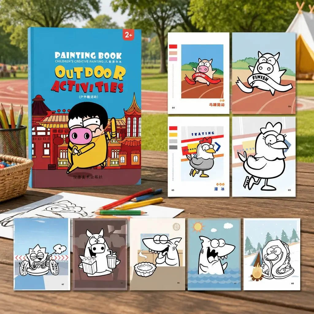 Coloring Book Creative Activity Pages Thick Paper