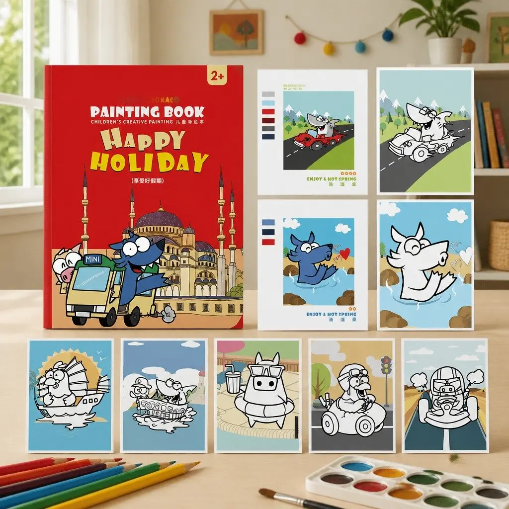Coloring Book Creative Activity Pages Thick Paper