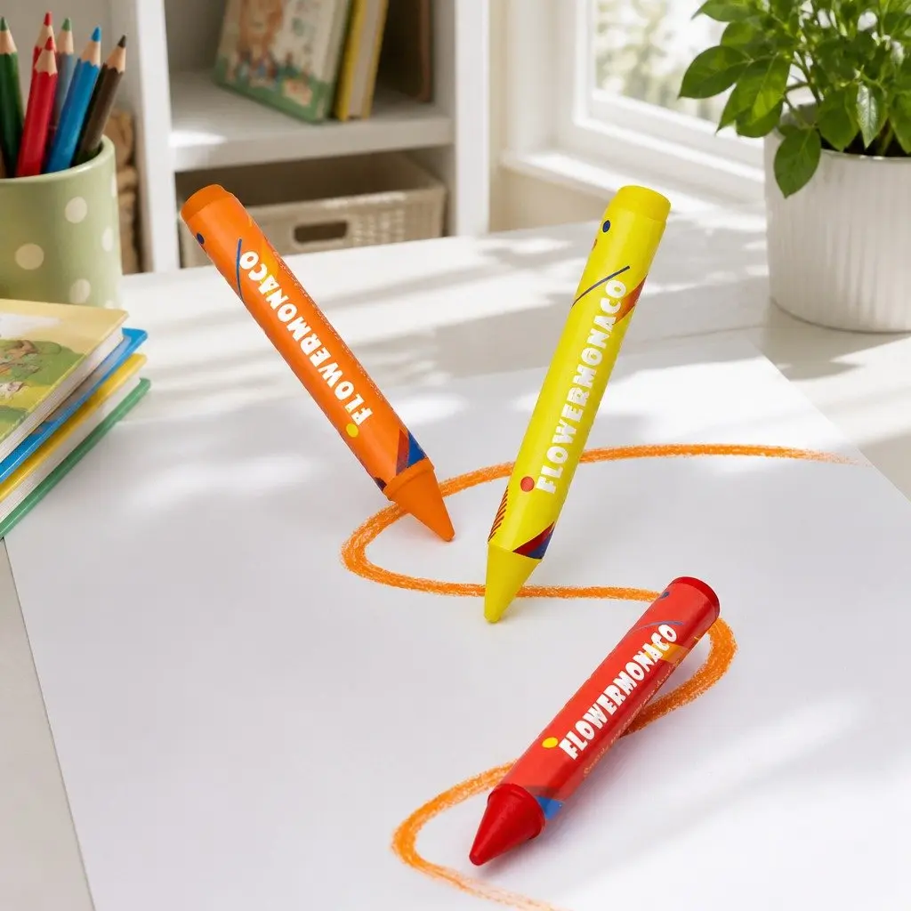 Kids Crayons 16 Colours Vibrant Silky Smooth Drawing Coloring Pencils Art Set