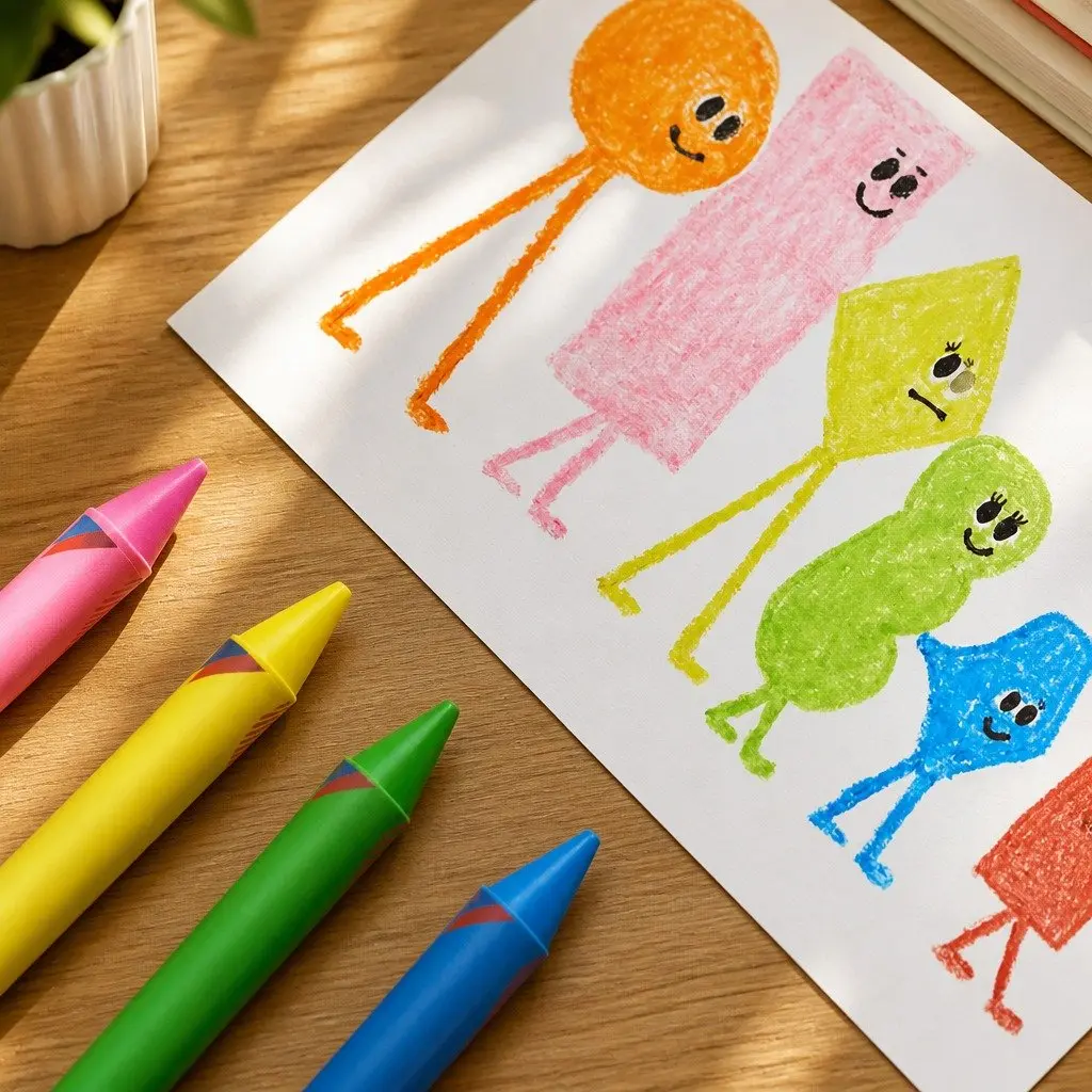 Kids Crayons 16 Colours Vibrant Silky Smooth Drawing Coloring Pencils Art Set