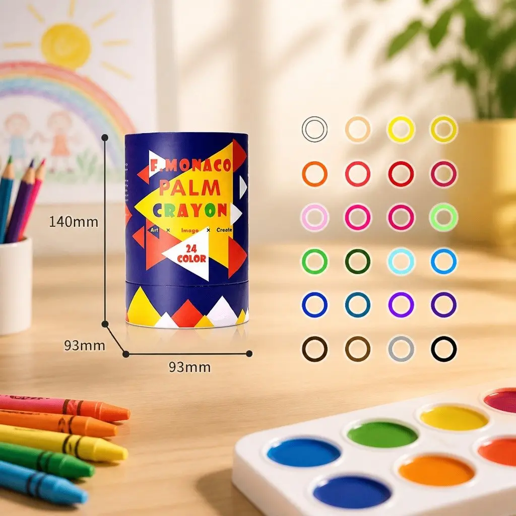Kids Crayons 16 Colours Vibrant Silky Smooth Drawing Coloring Pencils Art Set