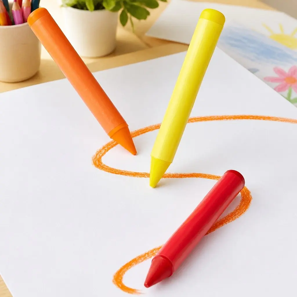 Kids Crayons Silky Smooth Non-Toxic 24 Colour Set