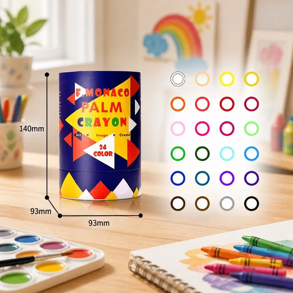 Kids Crayons Silky Smooth Non-Toxic 24 Colour Set