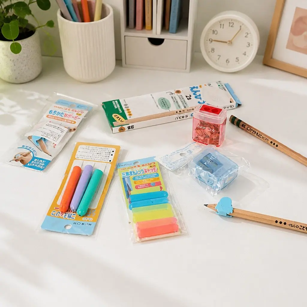 Children's Pencil Grips Writing Tools Kids Handwriting Pen Cap Extensions