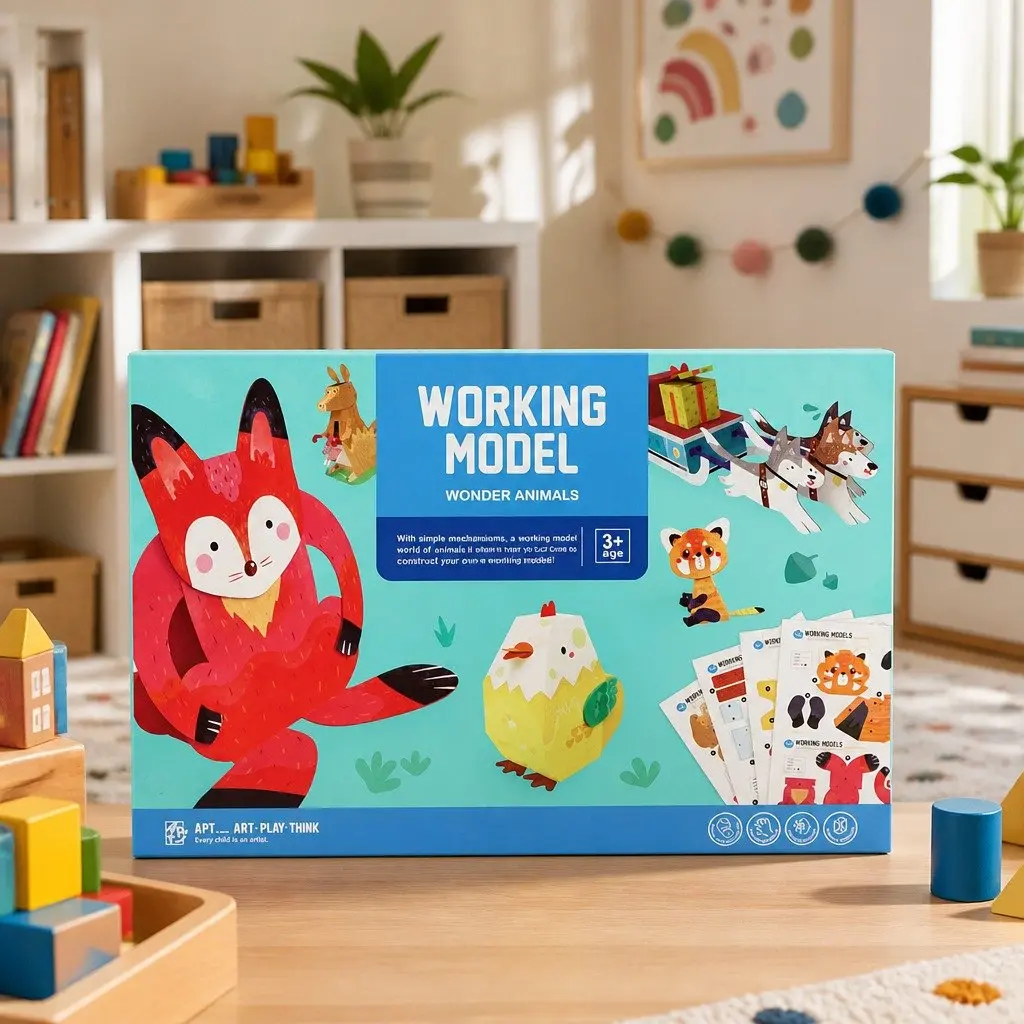 Paper Craft Kit Interactive Animals Creative Play 5 Years and Above