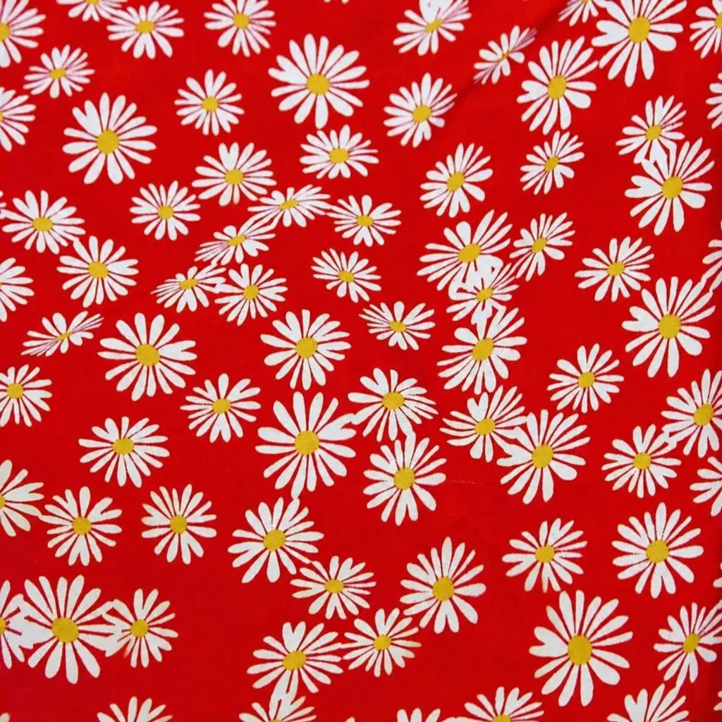 Reusable Shopping Bag Medium Daisy Pattern Foldable Grocery Tote Eco-Friendly
