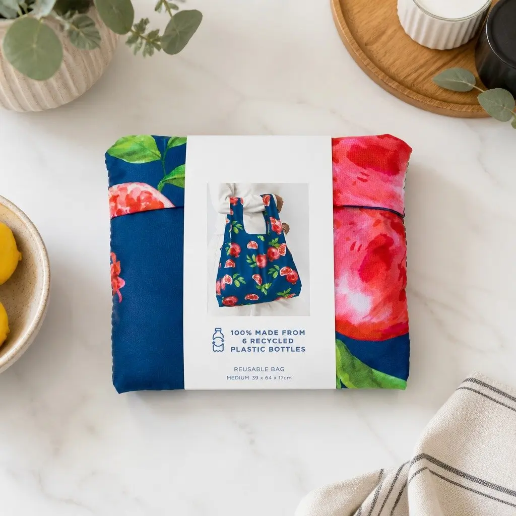 Friendly Medium Pomegranate Reusable Grocery Bag