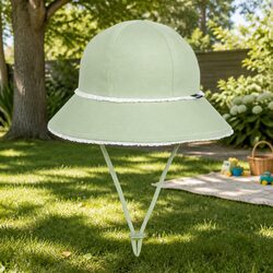 Protective and Stylish Ponytail Bucket Hat for Kids
