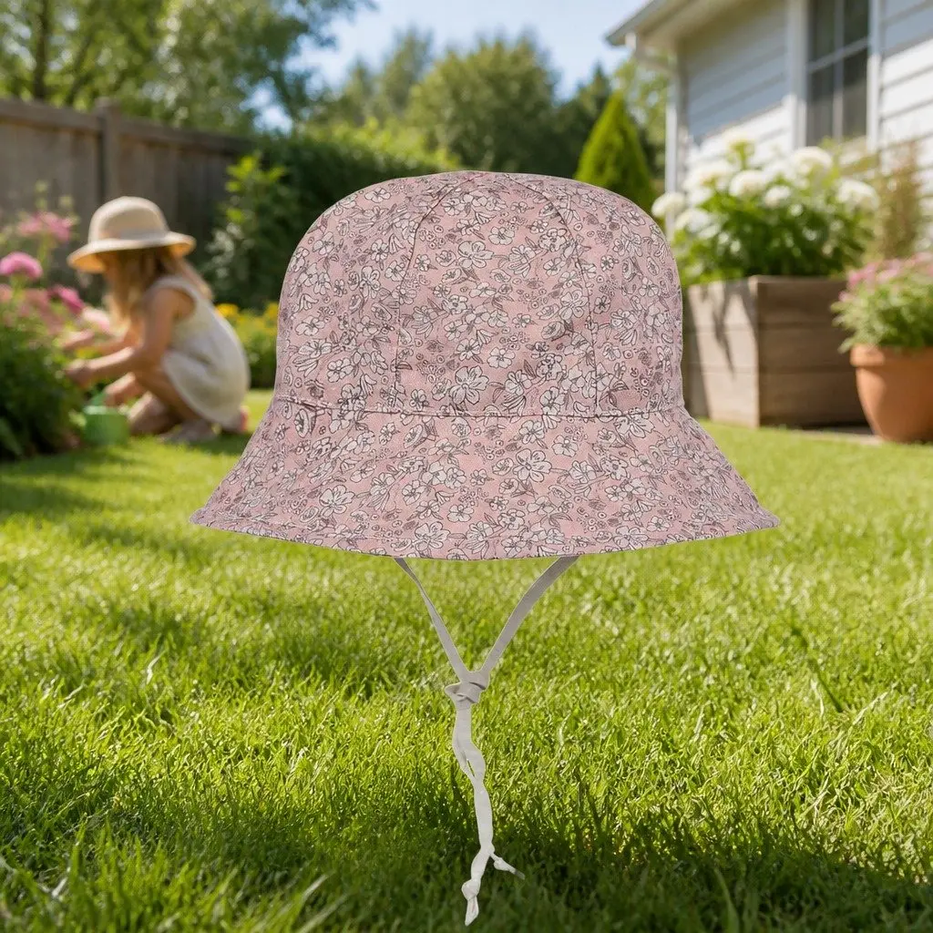 Bucket Hat Reversible Wide Brim UPF50+ Sun Protection Kids Outdoor Hat Size S
