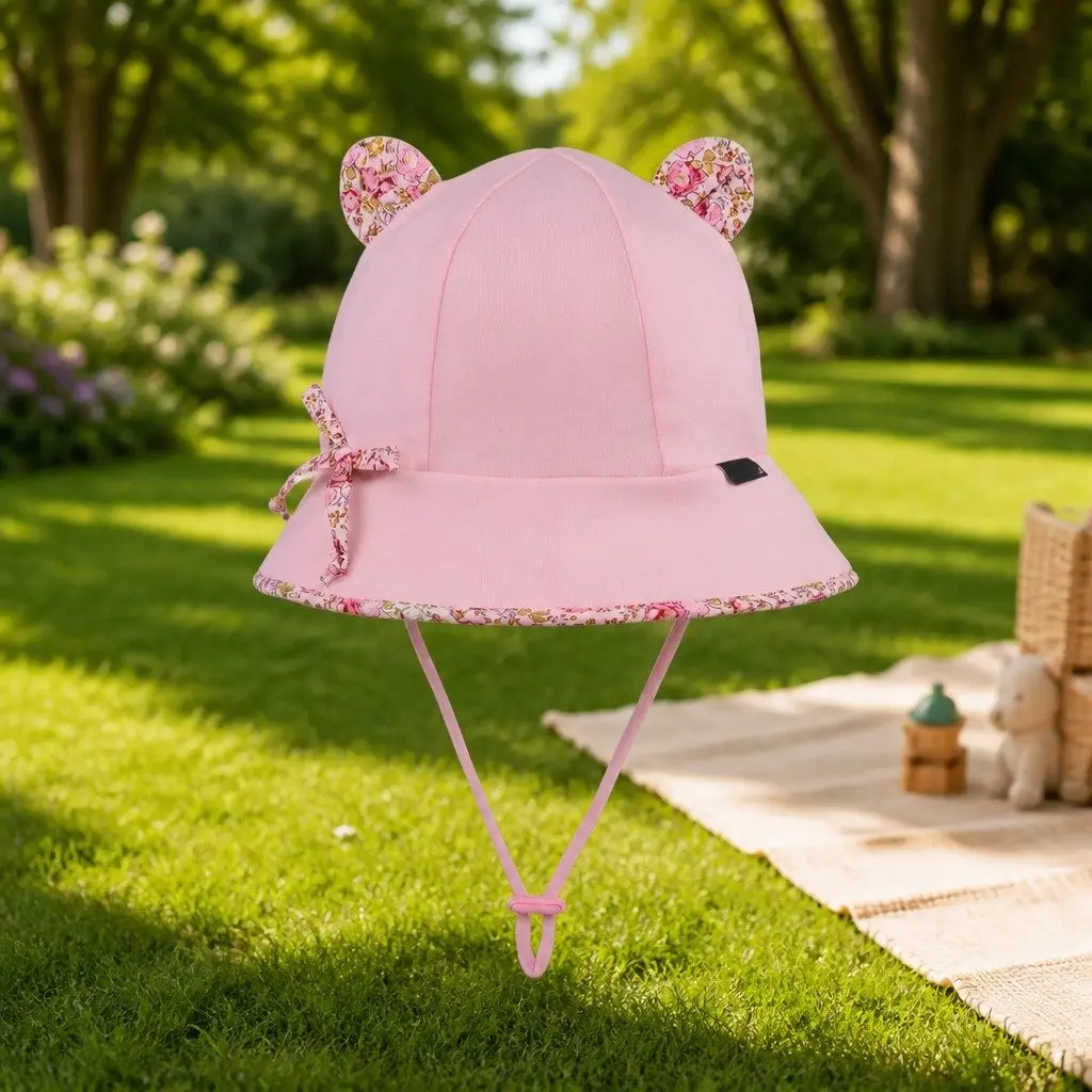 Toddler Bucket Hat Soft Flexible Brim UPF50+ Sun Protection XS Blush Pink