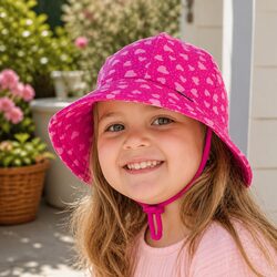 Toddler Bucket Hat Sun Protection UPF50+ Cotton Soft Flexible Brim Baby Pram