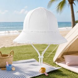 Friendly Toddler Bucket Hat with Ruffle and UPF50+