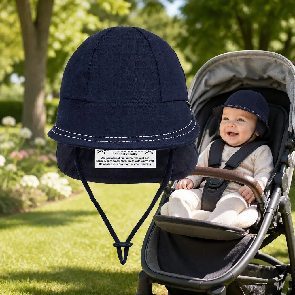 Legionnaire Baby Sun Hat UPF50+ Soft Cotton Jersey Large