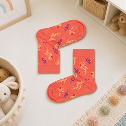Kids Flamingo Socks 2-3 Years Colourful Fun Jungle Birds Children's Sock Pair