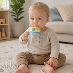 Kids Straw Bottle Mug 200ml Drinking Cup Training Sippy Cup Portable Toddler