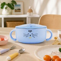 Friendly 370ml Kids Bowl - Blue Stainless Steel for Meals