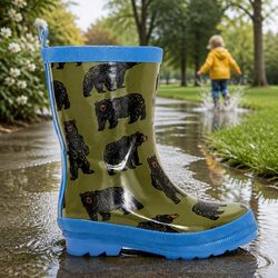 Kids Waterproof Rain Boots Slip Resistant Rubber Matte Children Puddle Jumpers