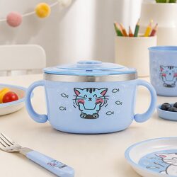 Your Child Will Love This Blue Stainless Steel Bowl