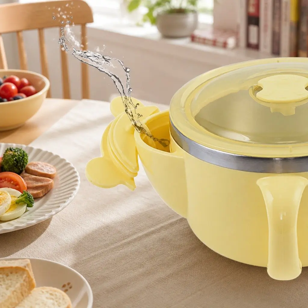 Kids Stainless Steel Bowl Durable 480ml Blue