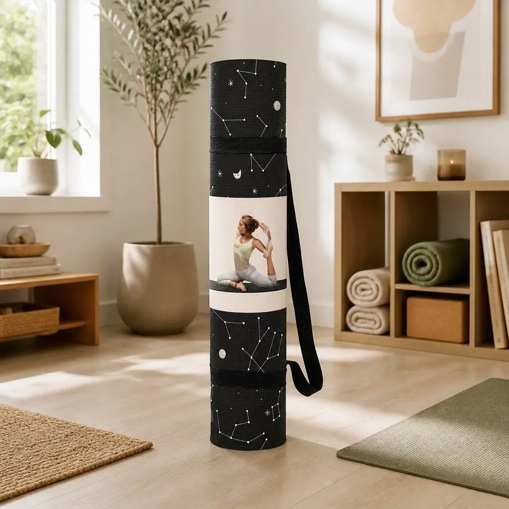 Yoga Mat Constellation Pattern Lightweight Portable 60 x 173 cm