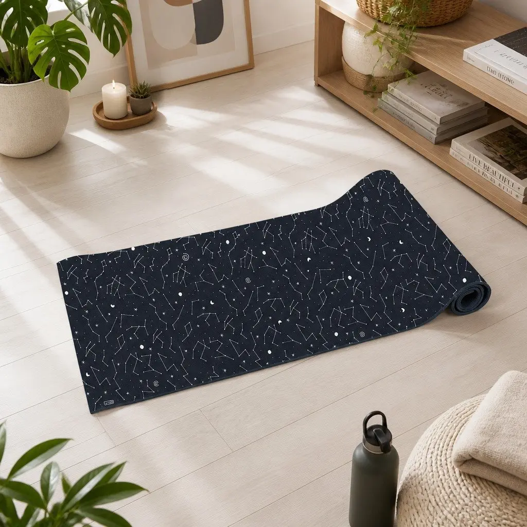 Yoga Mat Constellation Pattern Lightweight Portable 60 x 173 cm
