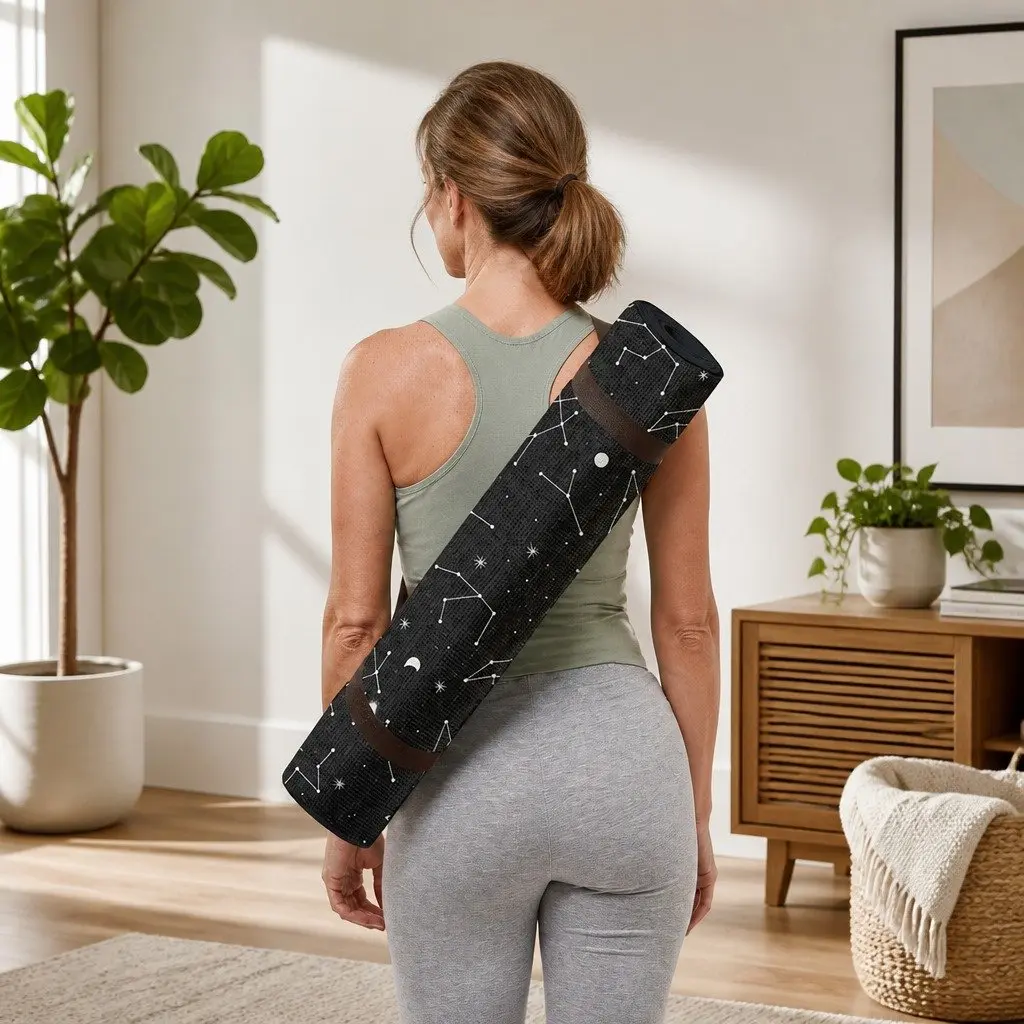Yoga Mat Constellation Pattern Lightweight Portable 60 x 173 cm