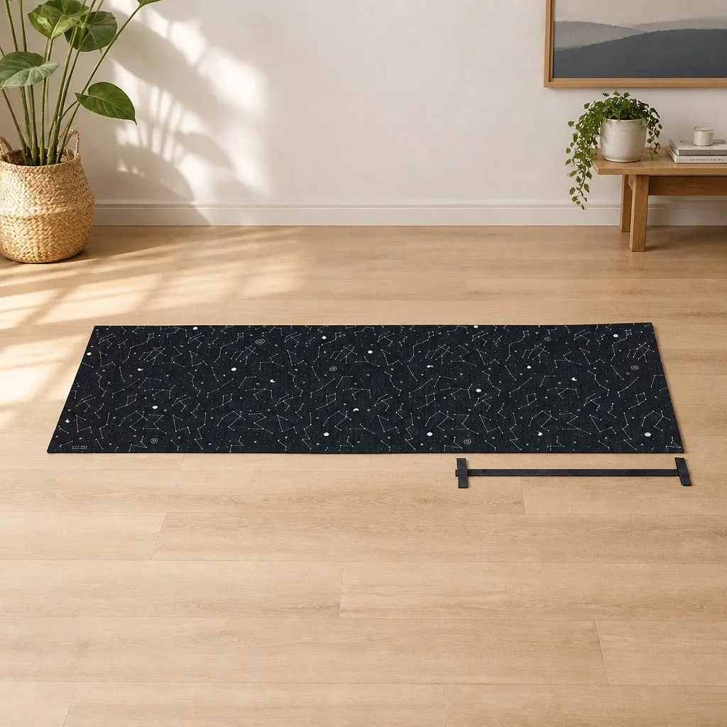 Yoga Mat Constellation Pattern Lightweight Portable 60 x 173 cm