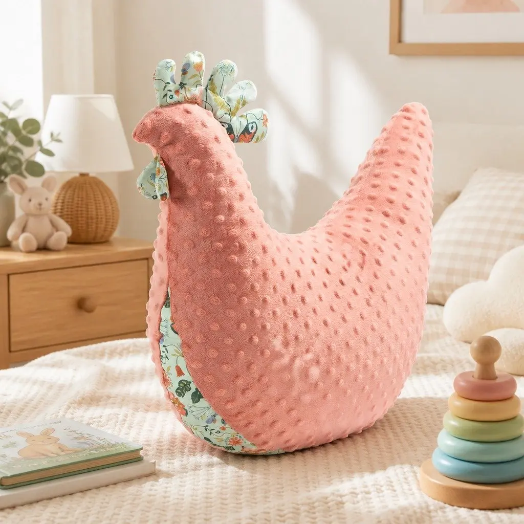 Nursing Pillow Soft Hen Shaped 50cm x 60cm Baby Support Feeding Cushion