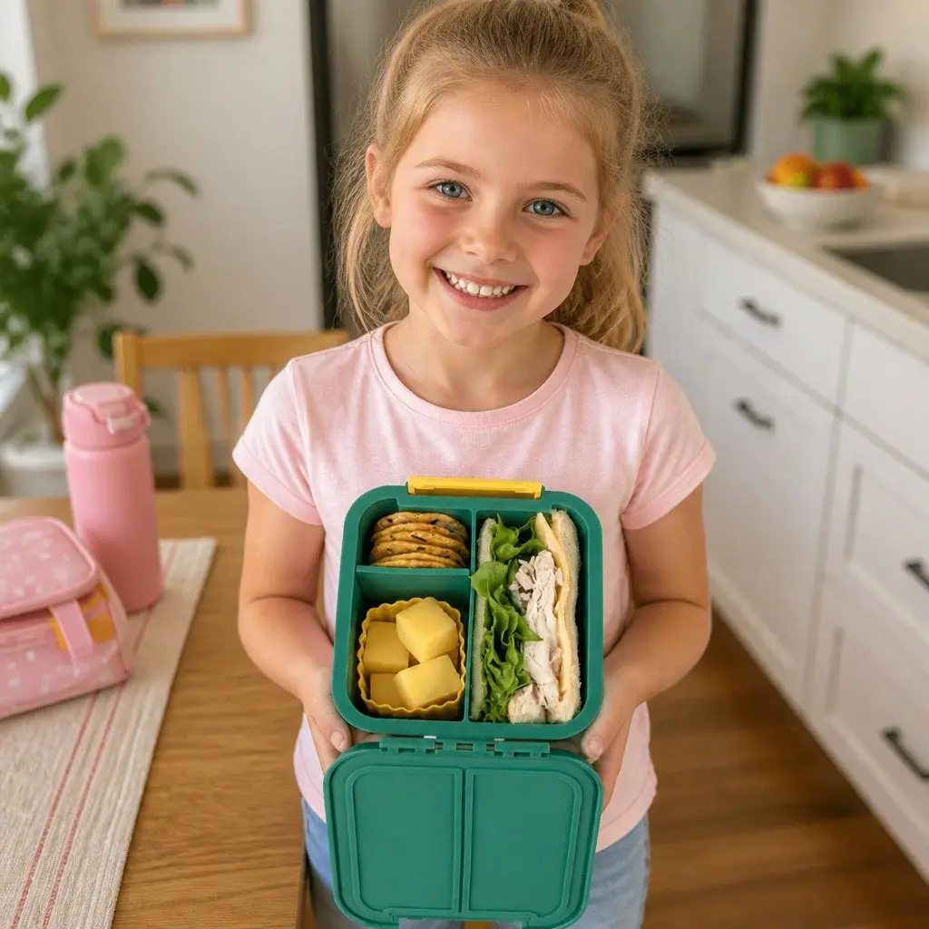 Bento Lunch Box Kids Leakproof Two Compartment Compact