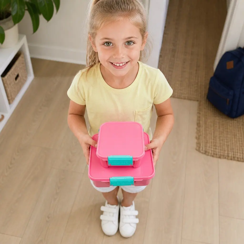 Bento Lunch Box Kids Leakproof Two Compartment Compact