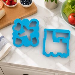 Lunch Punch Sandwich Cutters Transit Plane Train Set Kids Lunch Box Fun Food