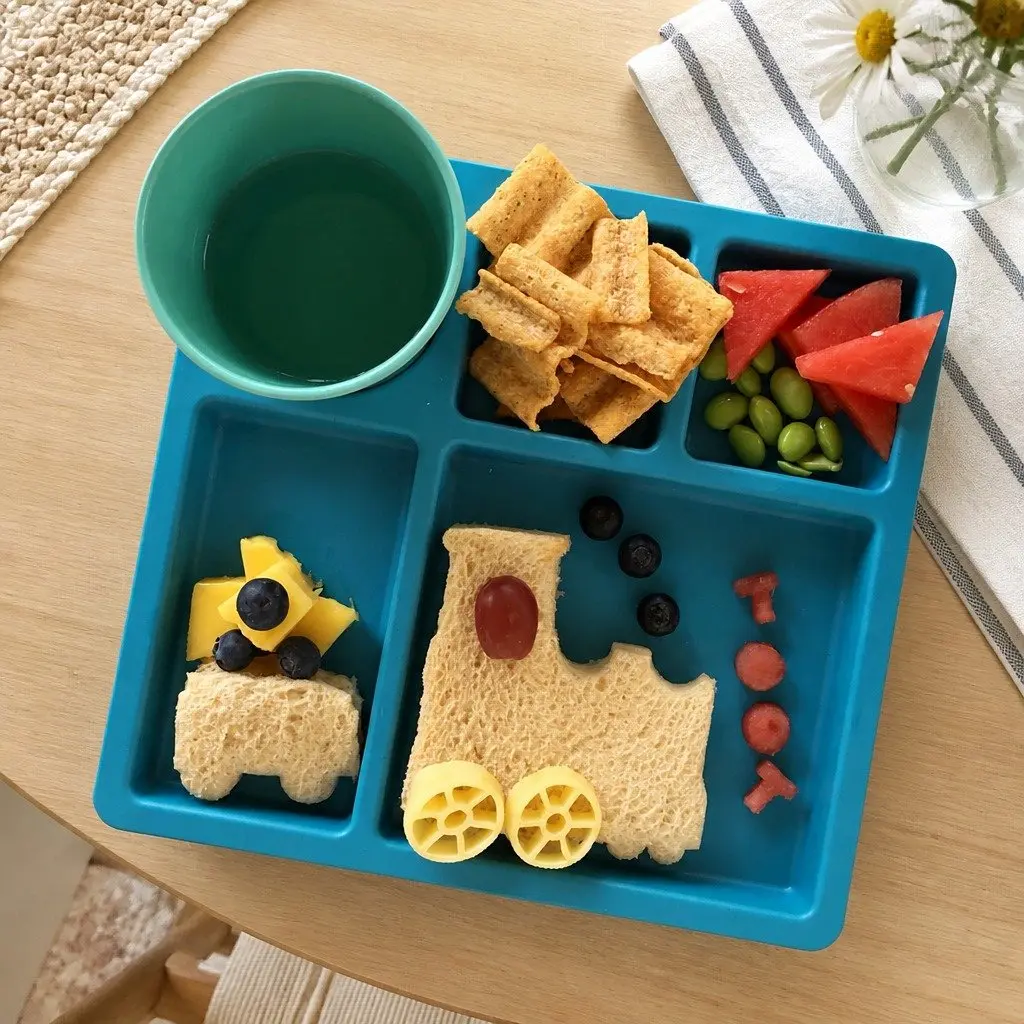 Sandwich Cutters Aeroplane Train Set Kids Lunch Box 2 Piece