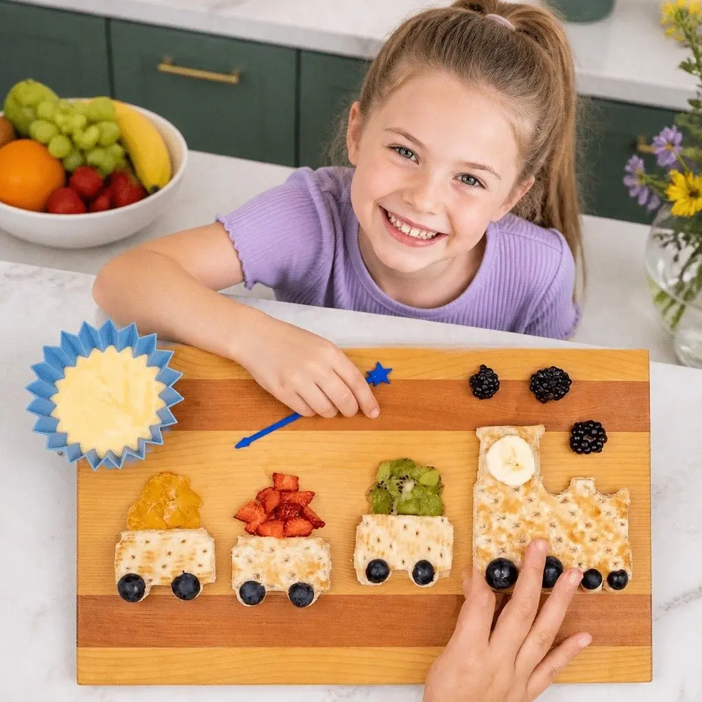 Sandwich Cutters Aeroplane Train Set Kids Lunch Box 2 Piece
