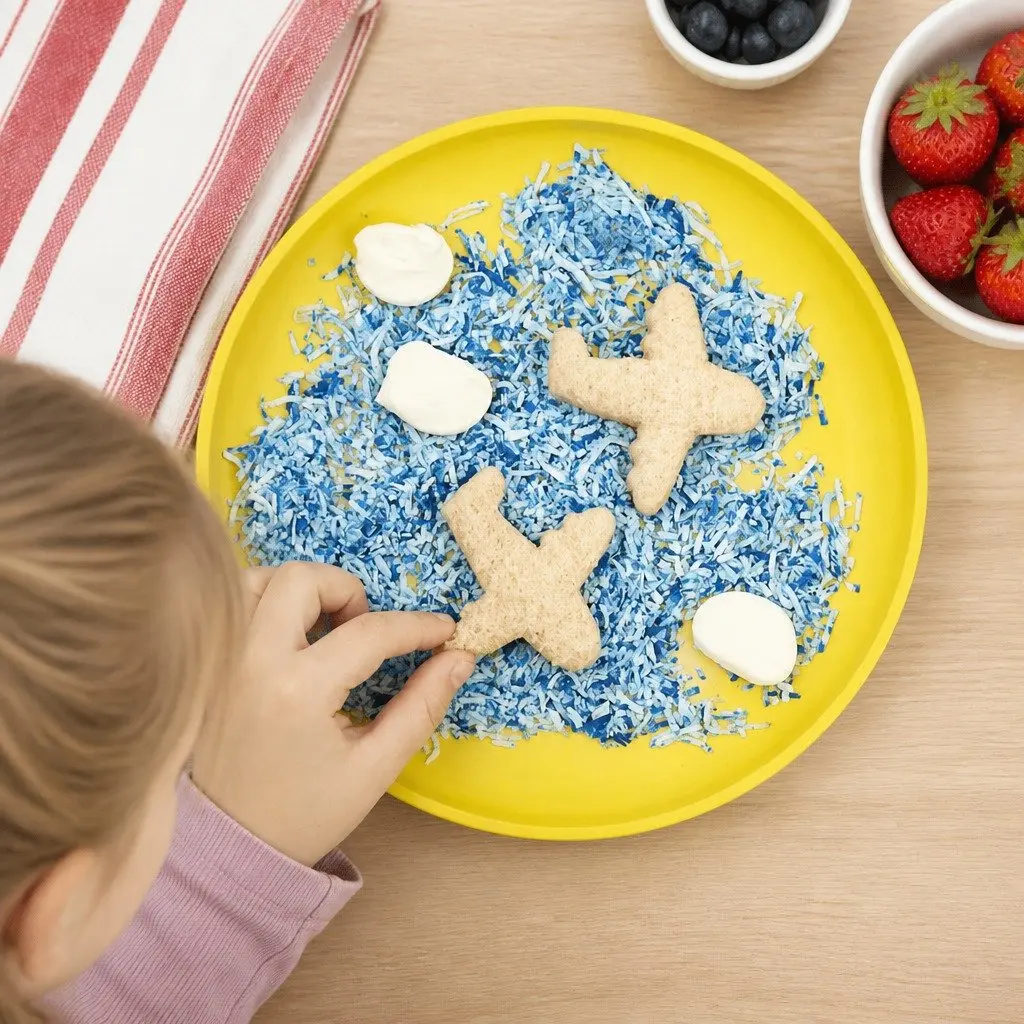 Sandwich Cutters Aeroplane Train Set Kids Lunch Box 2 Piece