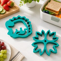 Dinosaur Sandwich Cutters Kids Lunch Punch Bento Box Shapes Cutout Set