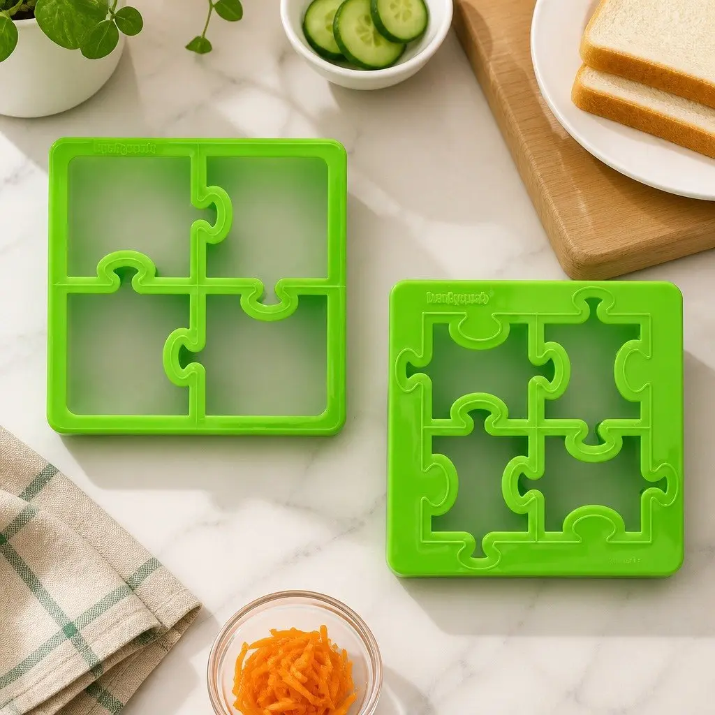 Sandwich Cutters Puzzle Shape Set Kids Lunch Box Bread Cutter Sandwich Maker
