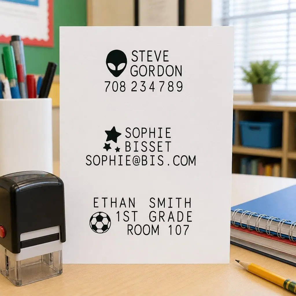 Ink Refill Personalized Name Label Stamp Pad Replacement 2 Piece